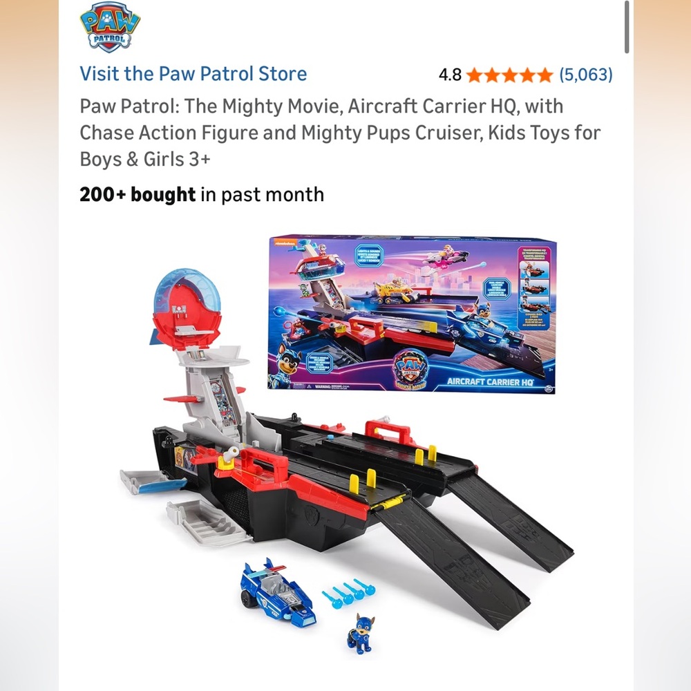 Paw Patrol: The Mighty Movie, Aircraft Carrier HQ